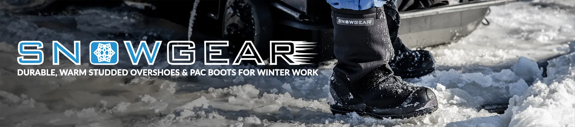 Snowgear: durable, warm, studded overshoes and pac boots for winter work