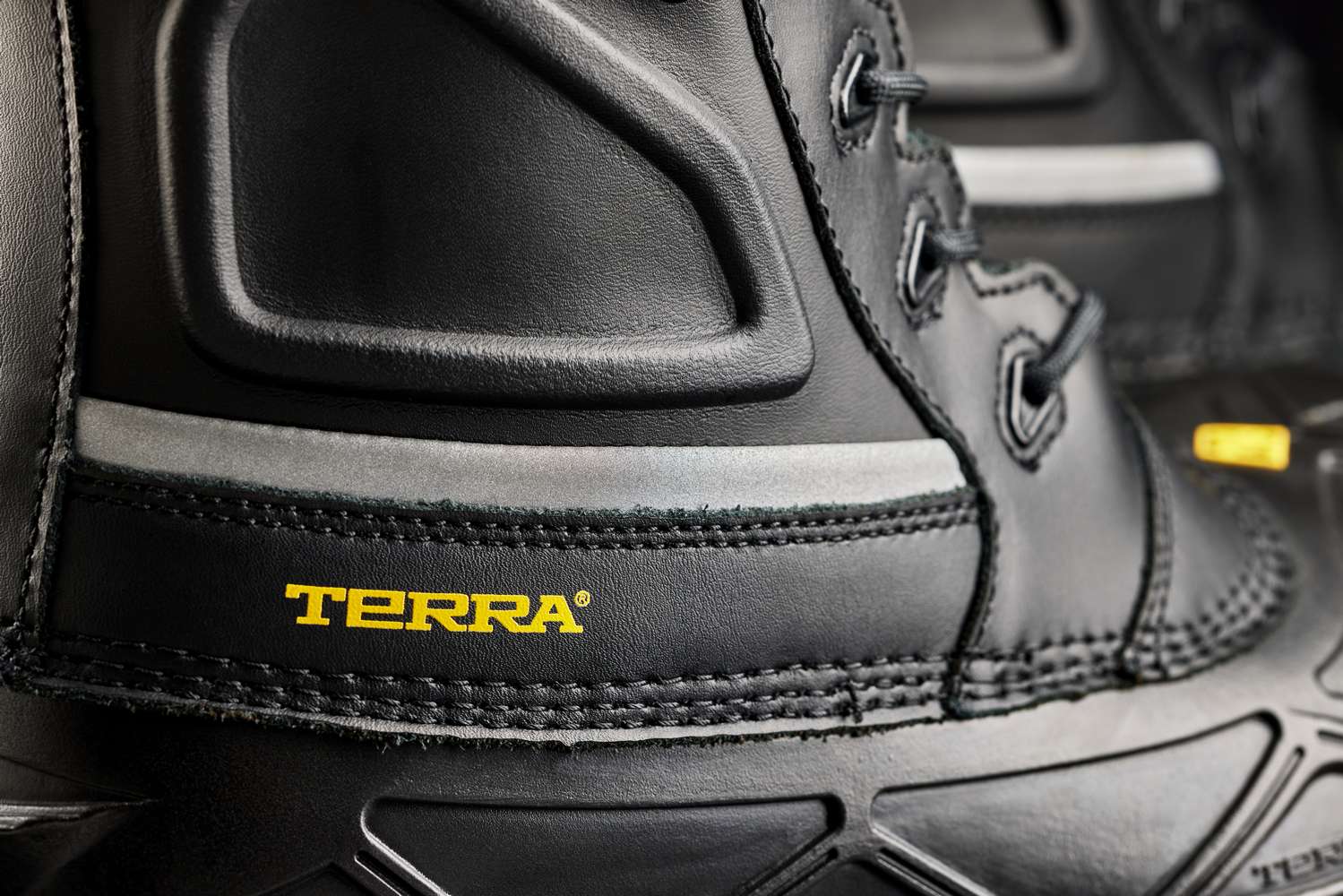 The Terra logo and reflective piping on the Crossbow 777 upper