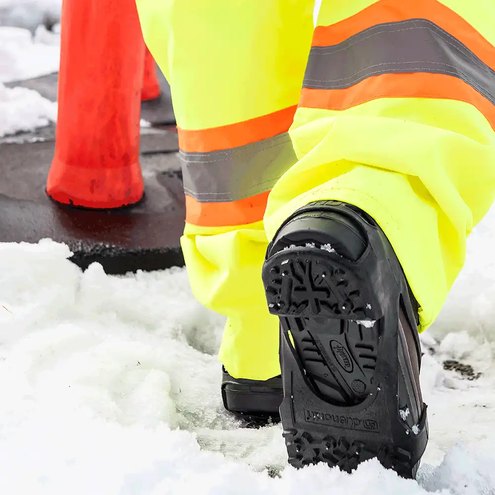 DueNorth Heavy Duty traction aids at a road work site